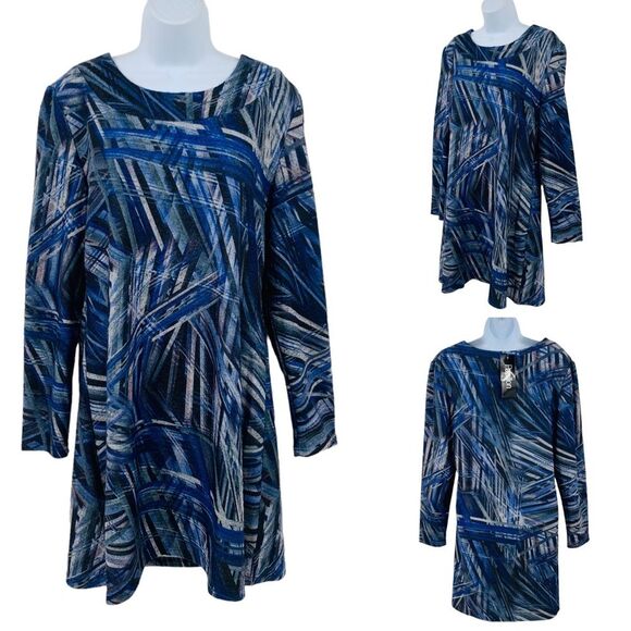Papilion Geometric Artistic Design Swing Dress - Picture 1 of 14